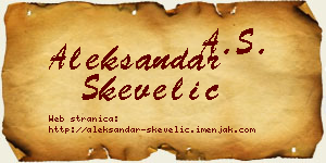 Aleksandar Skevelić vizit kartica